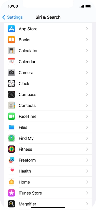 Press the required app.