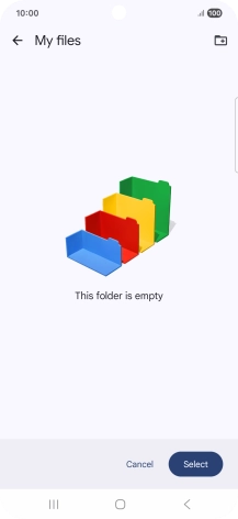 To create a new folder, press the new folder icon and follow the instructions on the screen to create a new folder. To create a new folder, press the new folder icon and follow the instructions on the screen to create a new folder.