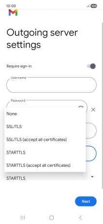 Press SSL/TLS.