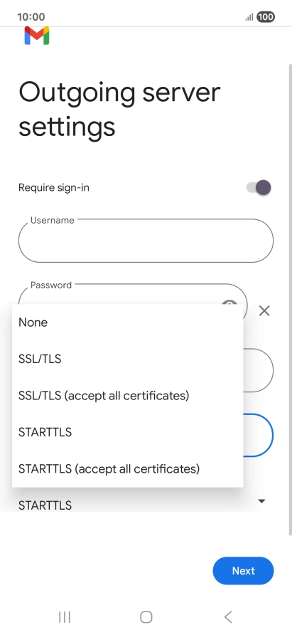 Press SSL/TLS.