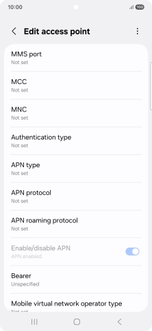 Press MMS port.
