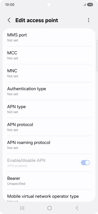 Press MMS port.