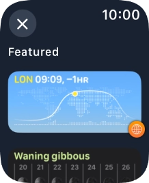 Press the required widget. Press the required widget.