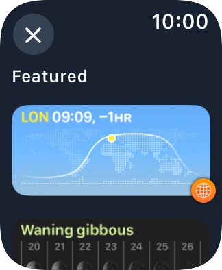 Press the required widget. Press the required widget.