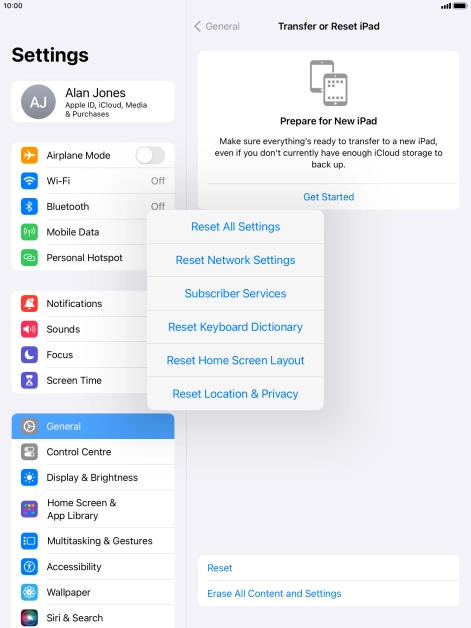 Press Reset Network Settings.
