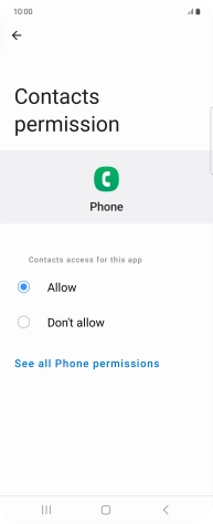 Press the required setting. Press the required setting.