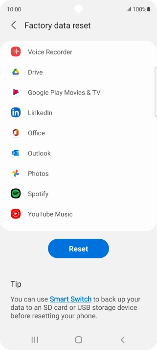 Press Reset.