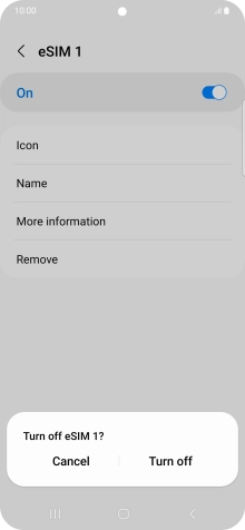 If you turn off use of the price plan, press Turn off. If you turn off use of the price plan, press Turn off.