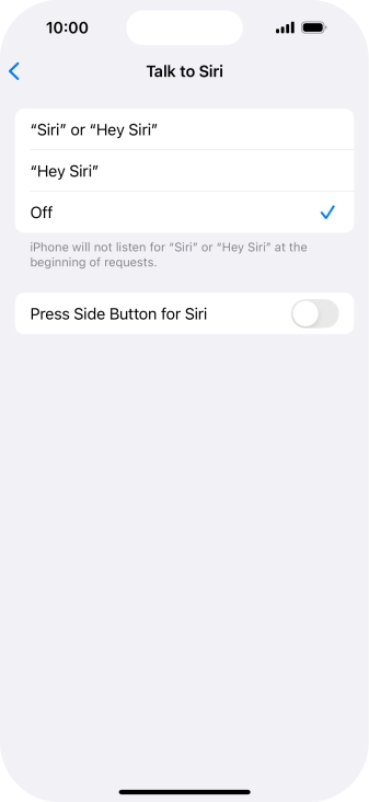 Press the indicator next to 