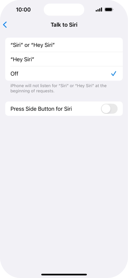 Press the indicator next to 