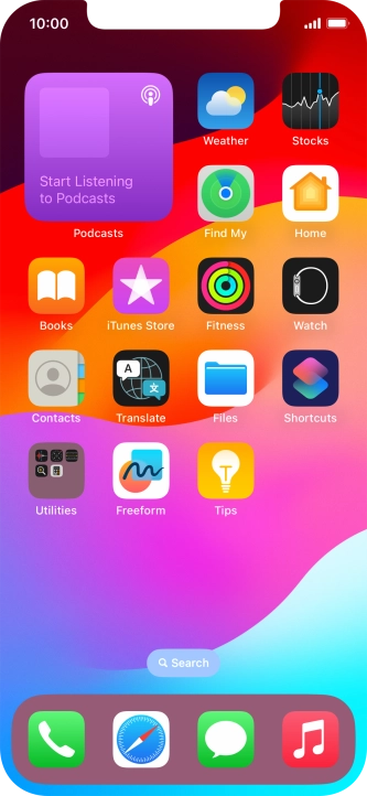 If you're using a Widget Stack: slide up or down on the stack to select the required widget.