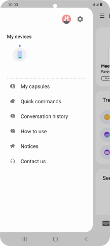 Press the settings icon. Press the settings icon.