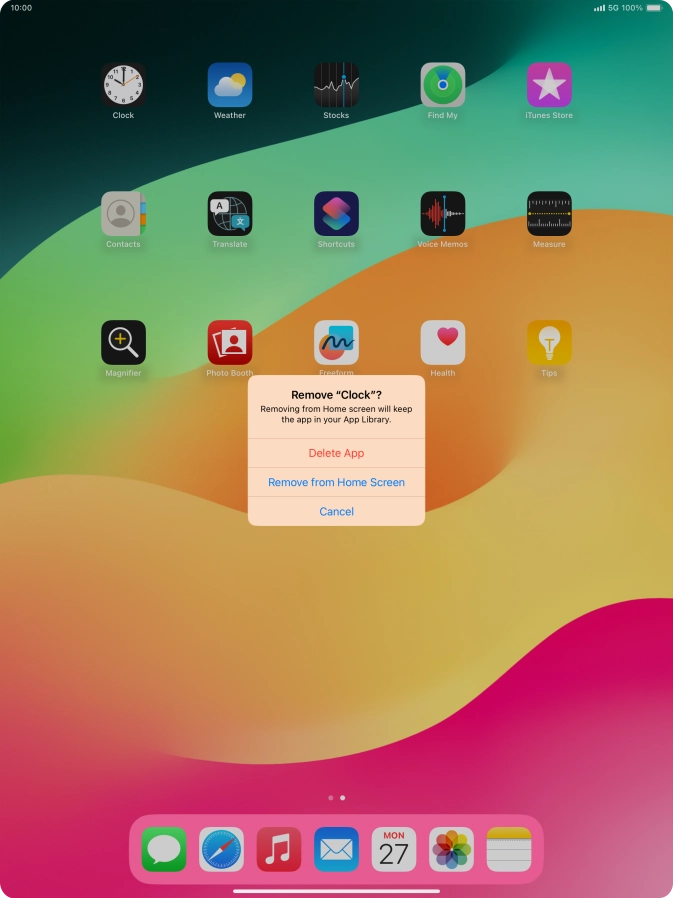 Press Delete App.