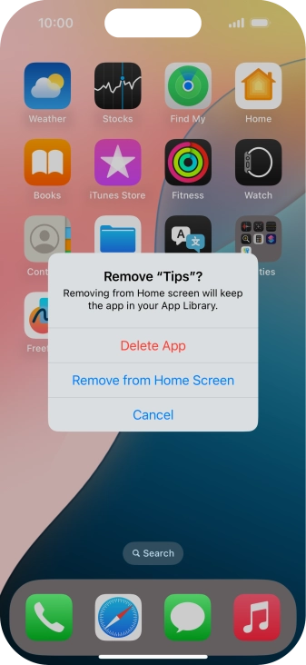 Press Delete App.