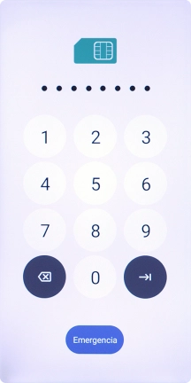 Key in the PUK and press arrow right.