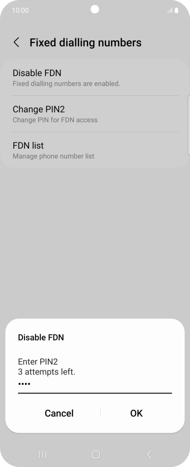 Key in your PIN2 and press OK. The default PIN2 is 1111. Key in your PIN2 and press OK. The default PIN2 is 1111.