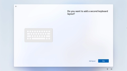 Follow the instructions on the screen.to add more keyboard layouts or click Skip. Follow the instructions on the screen.to add more keyboard layouts or click Skip.