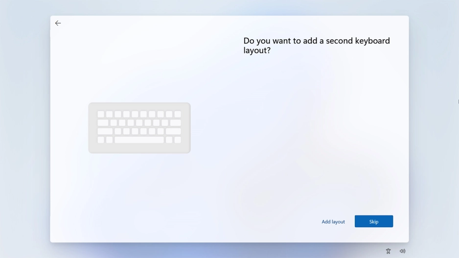Follow the instructions on the screen.to add more keyboard layouts or click Skip. Follow the instructions on the screen.to add more keyboard layouts or click Skip.