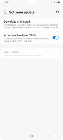 Press Download and install. If a new software version is available, it's displayed. Follow the instructions on the screen to update the phone software.