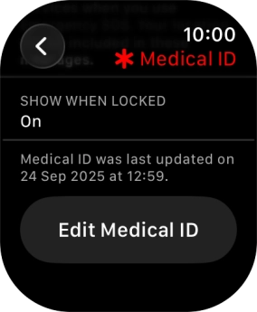 Press Edit Medical ID. Press Edit Medical ID.