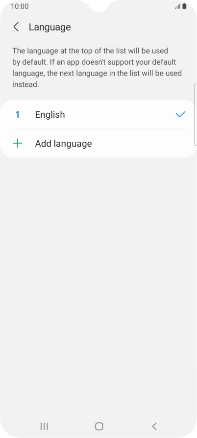Press Add language. Press Add language.