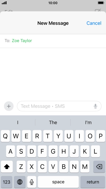 Press the microphone icon and say the required text.