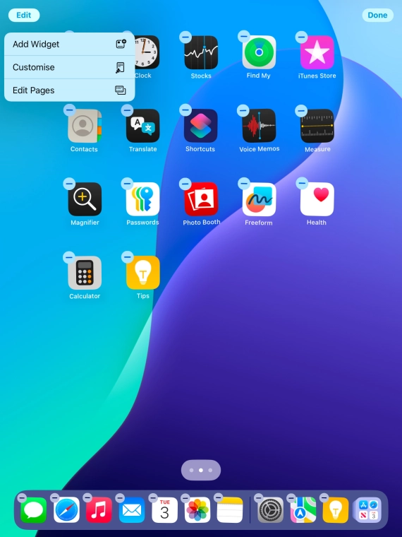 Press Add Widget.