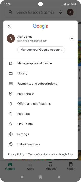 Press Settings. Press Settings.