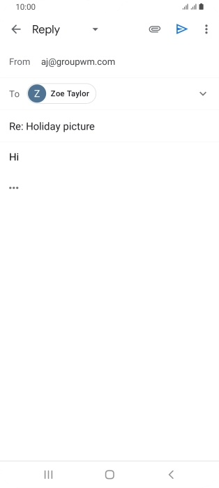 Press the send icon. Press the send icon.