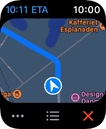 Turn the Digital Crown to zoom in or out on the map.