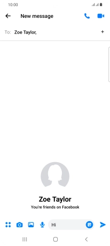 Write the required message and press the send icon. Write the required message and press the send icon.