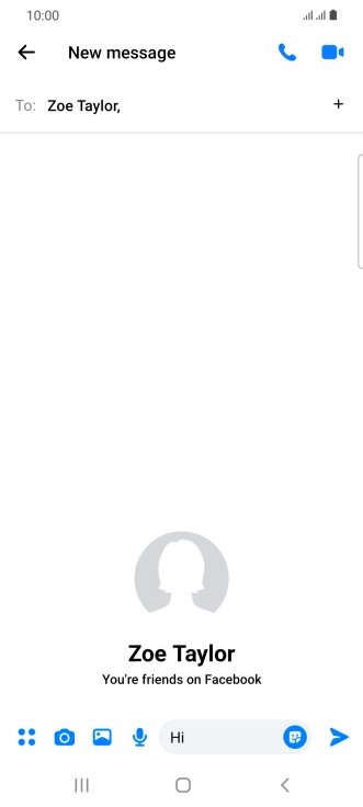 Write the required message and press the send icon. Write the required message and press the send icon.
