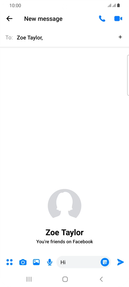 Write the required message and press the send icon. Write the required message and press the send icon.