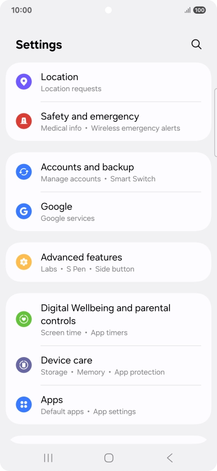 Press Advanced features. Press Advanced features.