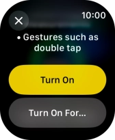 Press Turn On. Press Turn On.