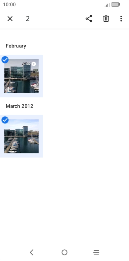 Press the share icon.
