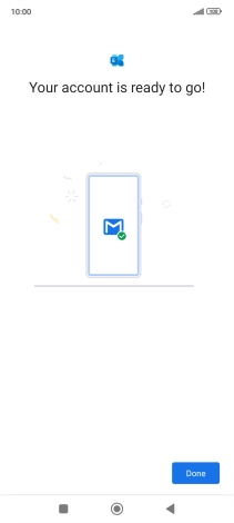If this screen is displayed, your email account has been recognised and is being set up automatically. Follow the instructions on the screen to key in more information and finish setting up your phone.