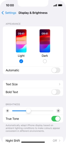 Press and drag the indicator below 