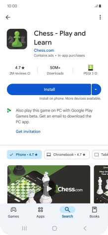 Press Install and follow the instructions on the screen to install the app.