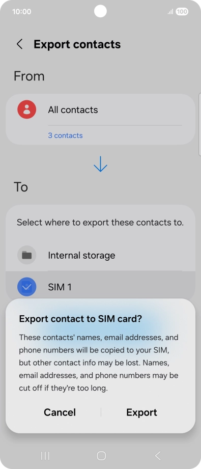 Press Export. Press Export.