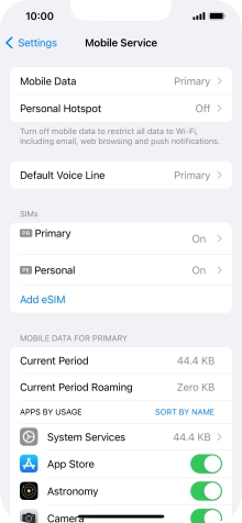 Press the required eSIM below Press the required eSIM below