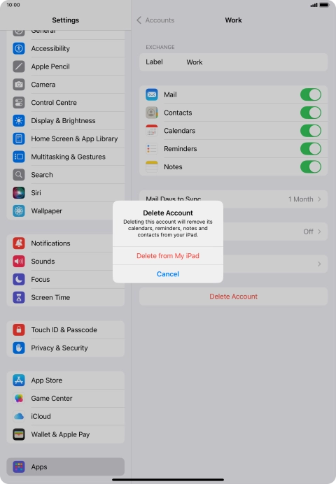 Press Delete from My iPad. Press Delete from My iPad.