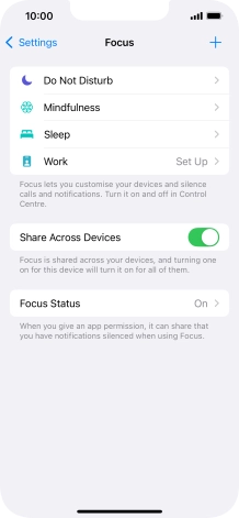 Press the required focus mode. Press the required focus mode.