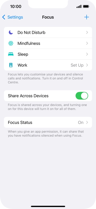 Press the required focus mode. Press the required focus mode.