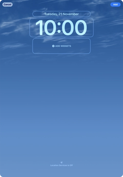 To customise the way the lock screen date is displayed, press the date widget and follow the instructions on the screen to select the required widget display mode.