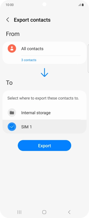 Press Export.