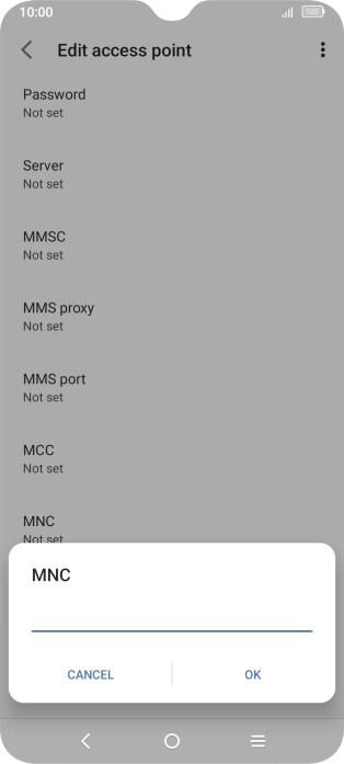 Key in 15 and press OK.