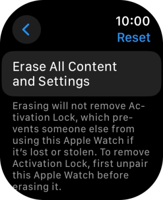 Press Erase All Content and Settings. Press Erase All Content and Settings.