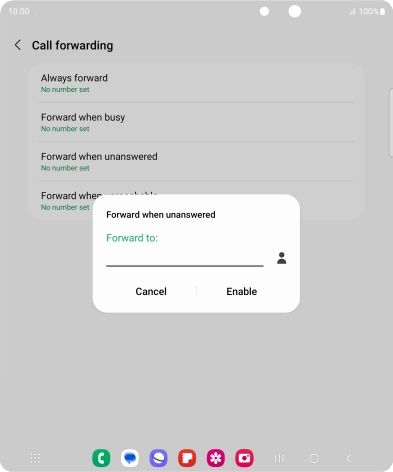 Key in +447836121121 and press Enable.