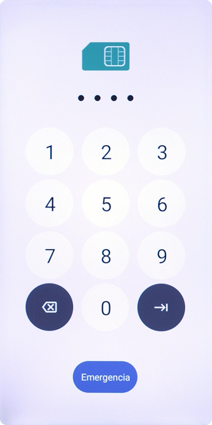 Key in a new four-digit PIN and press arrow right.